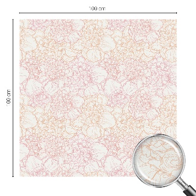 Privátní fólie na okno vitráž Květinová elegance