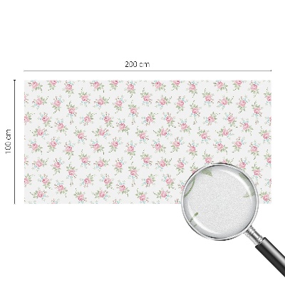 Dekorativní mléčná fólie na sklo Romantické růže