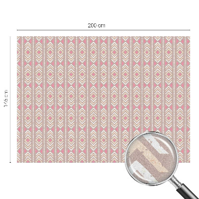 Dekorativní mléčná fólie na sklo Etnické kosočtverce