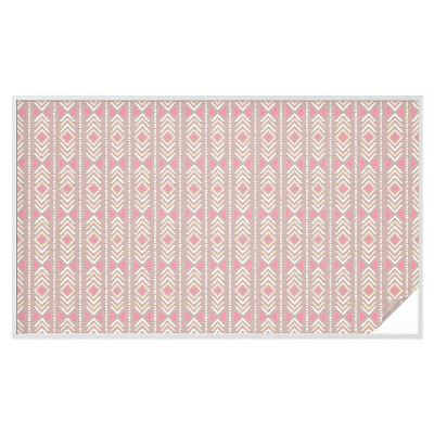 Dekorativní mléčná fólie na sklo Etnické kosočtverce