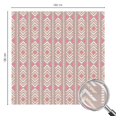 Dekorativní mléčná fólie na sklo Etnické kosočtverce