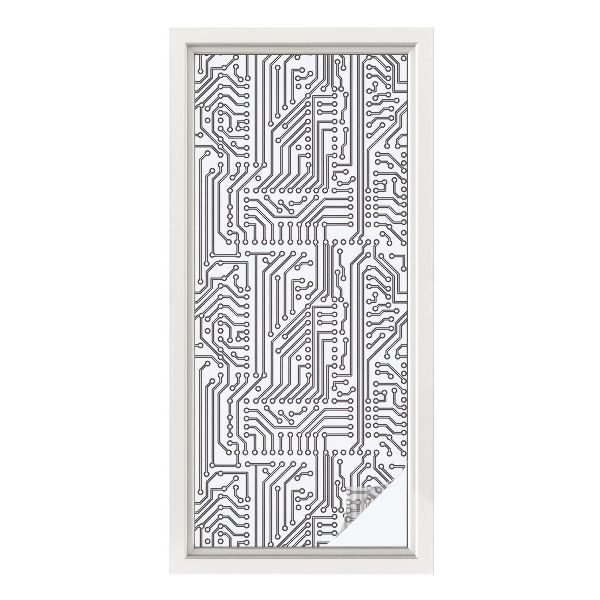 Privátní fólie na okno vitráž Technické téma