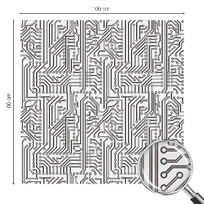 Privátní fólie na okno vitráž Technické téma