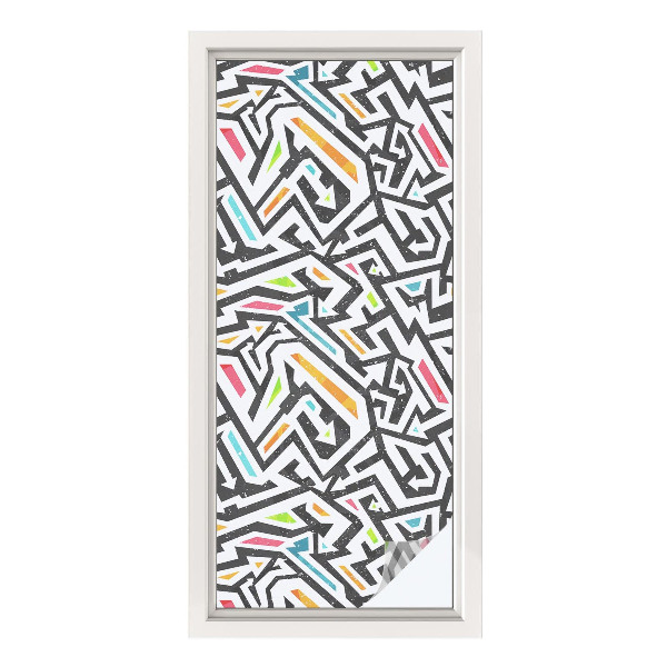 Dekorativní mléčná fólie na sklo Abstraktní geometrie