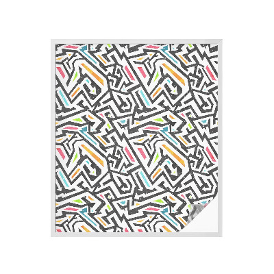 Dekorativní mléčná fólie na sklo Abstraktní geometrie