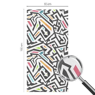 Dekorativní mléčná fólie na sklo Abstraktní geometrie