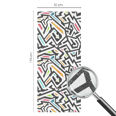 Dekorativní mléčná fólie na sklo Abstraktní geometrie