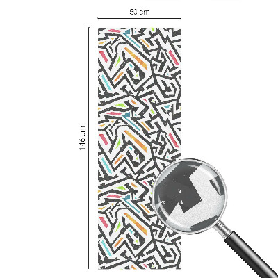 Dekorativní mléčná fólie na sklo Abstraktní geometrie