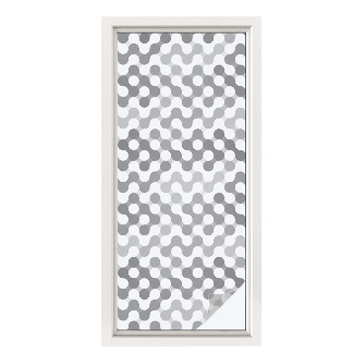 Privátní fólie na okno vitráž Geometrie vln