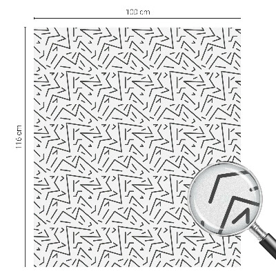 Dekorativní mléčná fólie na sklo Abstraktní klikaté čáry