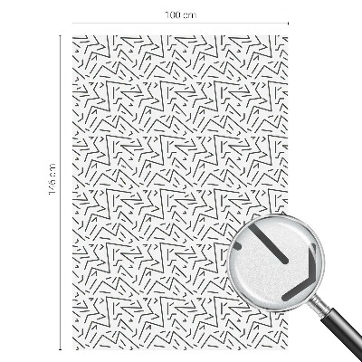 Dekorativní mléčná fólie na sklo Abstraktní klikaté čáry