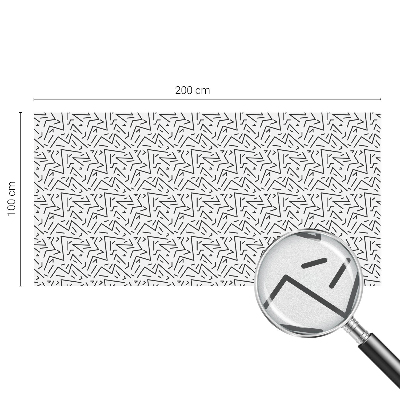 Dekorativní mléčná fólie na sklo Abstraktní klikaté čáry