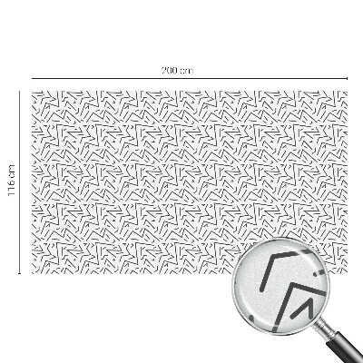 Dekorativní mléčná fólie na sklo Abstraktní klikaté čáry