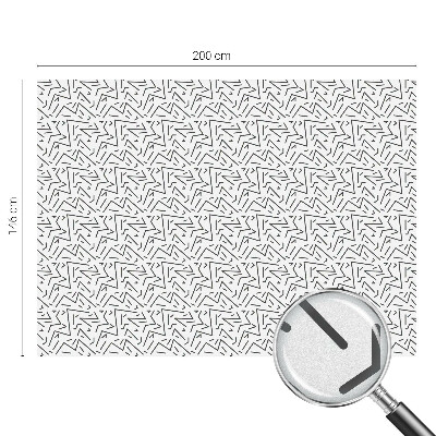 Dekorativní mléčná fólie na sklo Abstraktní klikaté čáry