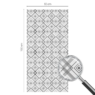 Neprůhledná fólie na sklo dveří Kosočtvercová harmonie