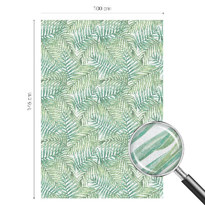 Dekorativní mléčná fólie na sklo Zelená kapradina