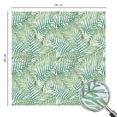 Dekorativní mléčná fólie na sklo Zelená kapradina