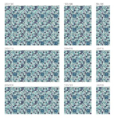 Privátní fólie na okno vitráž Květinové dlaždice