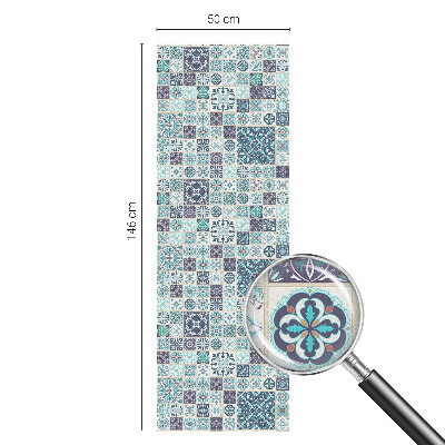 Privátní fólie na okno vitráž Květinové dlaždice