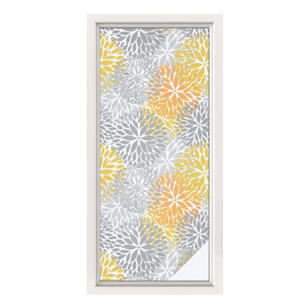 Zatmavovací fólie na okna Barevné květiny