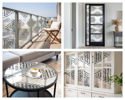 Neprůhledná fólie na sklo dveří Geometrické diamanty