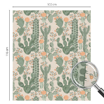 Neprůhledná fólie na sklo dveří Zelené sukulenty