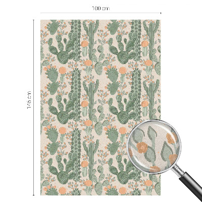 Neprůhledná fólie na sklo dveří Zelené sukulenty