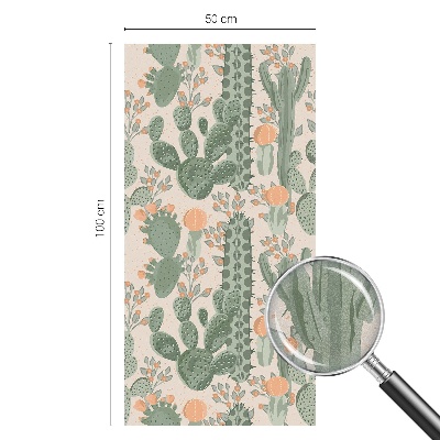 Neprůhledná fólie na sklo dveří Zelené sukulenty