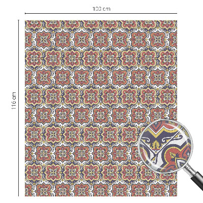 Dekorativní mléčná fólie na sklo Květinový ornament