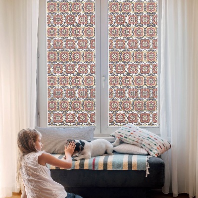 Dekorativní mléčná fólie na sklo Květinový ornament