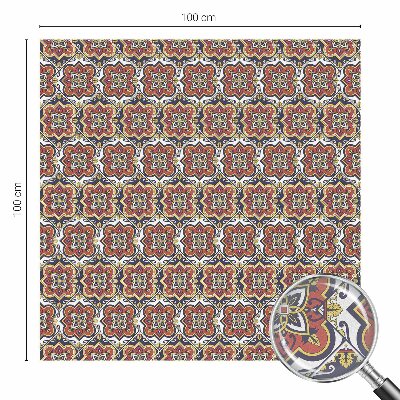 Dekorativní mléčná fólie na sklo Květinový ornament