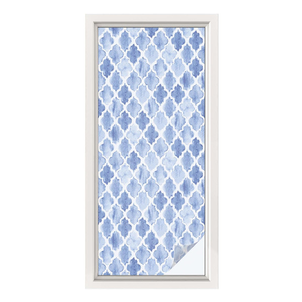 Privátní fólie na okno vitráž Akvarelová elegance