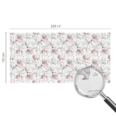 Privátní fólie na okno vitráž Růžové listy