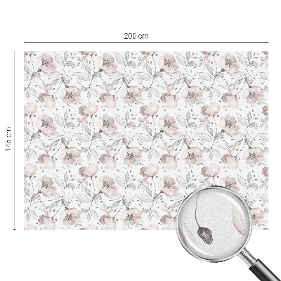 Privátní fólie na okno vitráž Růžové listy