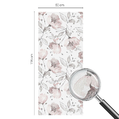 Privátní fólie na okno vitráž Růžové listy