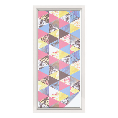 Neprůhledná fólie na sklo dveří Barevné trojúhelníky