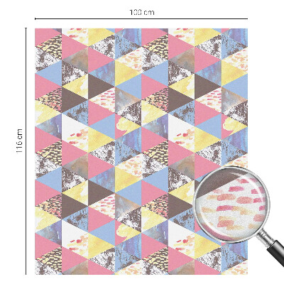 Neprůhledná fólie na sklo dveří Barevné trojúhelníky