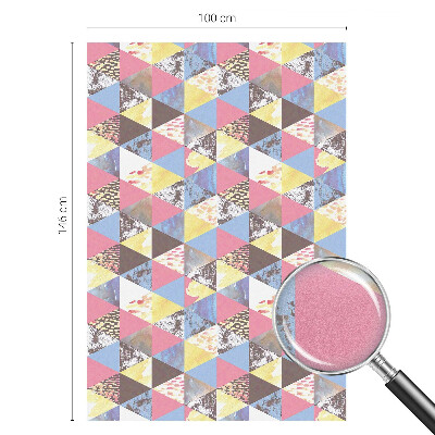 Neprůhledná fólie na sklo dveří Barevné trojúhelníky