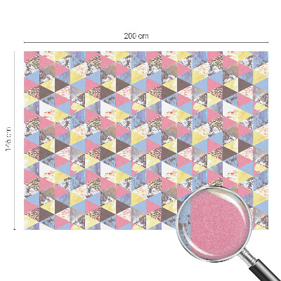 Neprůhledná fólie na sklo dveří Barevné trojúhelníky