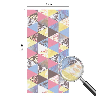 Neprůhledná fólie na sklo dveří Barevné trojúhelníky