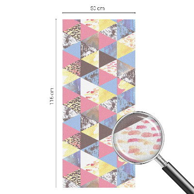 Neprůhledná fólie na sklo dveří Barevné trojúhelníky