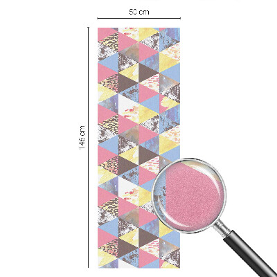 Neprůhledná fólie na sklo dveří Barevné trojúhelníky