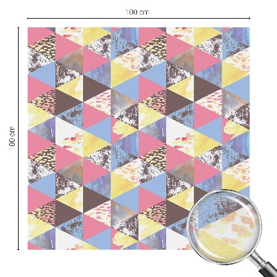 Neprůhledná fólie na sklo dveří Barevné trojúhelníky