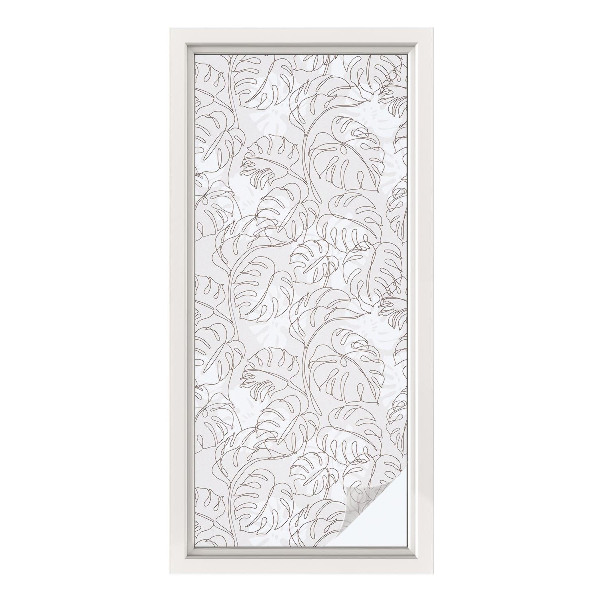 Privátní fólie na okno vitráž Rostlinná ozdoba