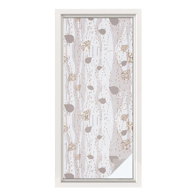 Neprůhledná fólie na sklo dveří Elegantní listy