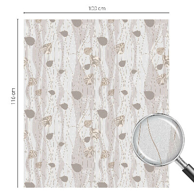 Neprůhledná fólie na sklo dveří Elegantní listy