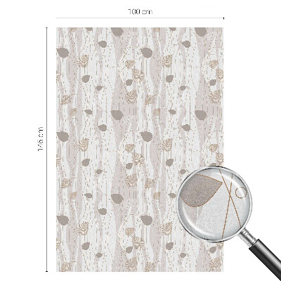 Neprůhledná fólie na sklo dveří Elegantní listy