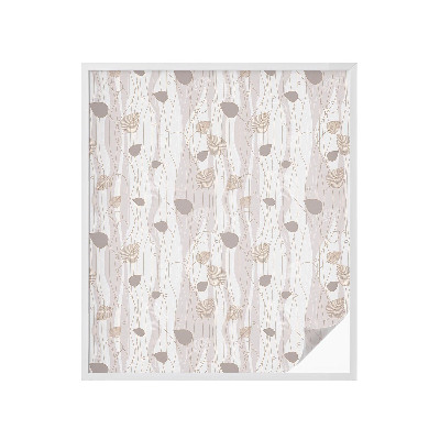 Neprůhledná fólie na sklo dveří Elegantní listy