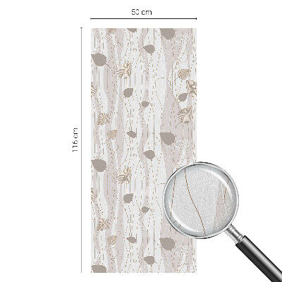 Neprůhledná fólie na sklo dveří Elegantní listy