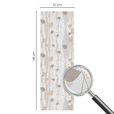 Neprůhledná fólie na sklo dveří Elegantní listy